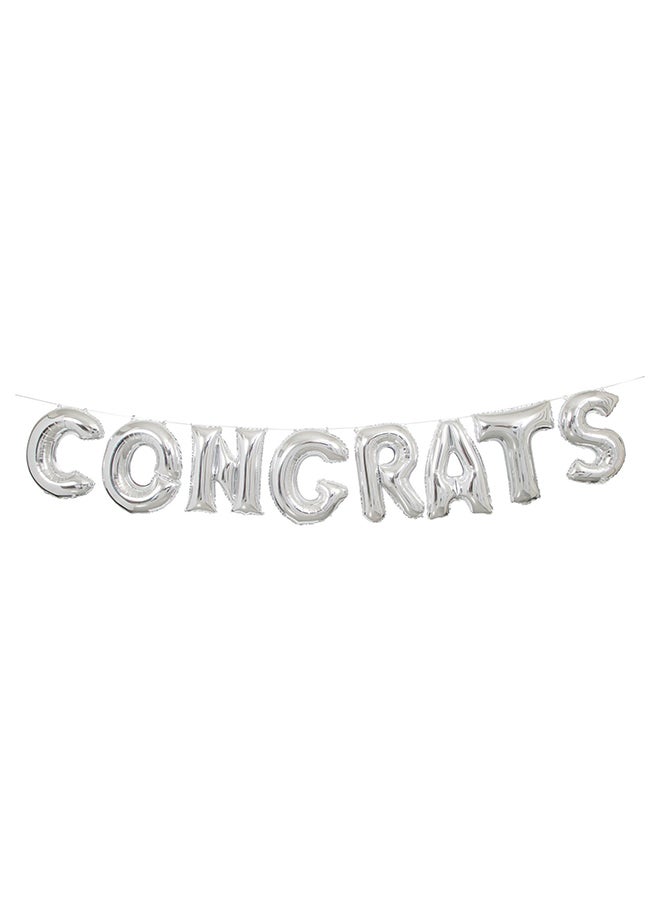 Unique 8-Piece Congrats Letter Balloon Banner Kit - Image 2