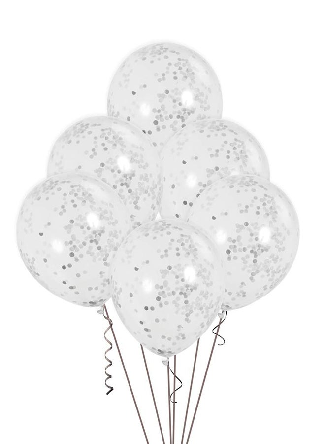 يونيك 6 بالونات لتزيين المنزل في الحفلات مليئة بقصاصات الأوراق الملونة 12بوصة - Image 2