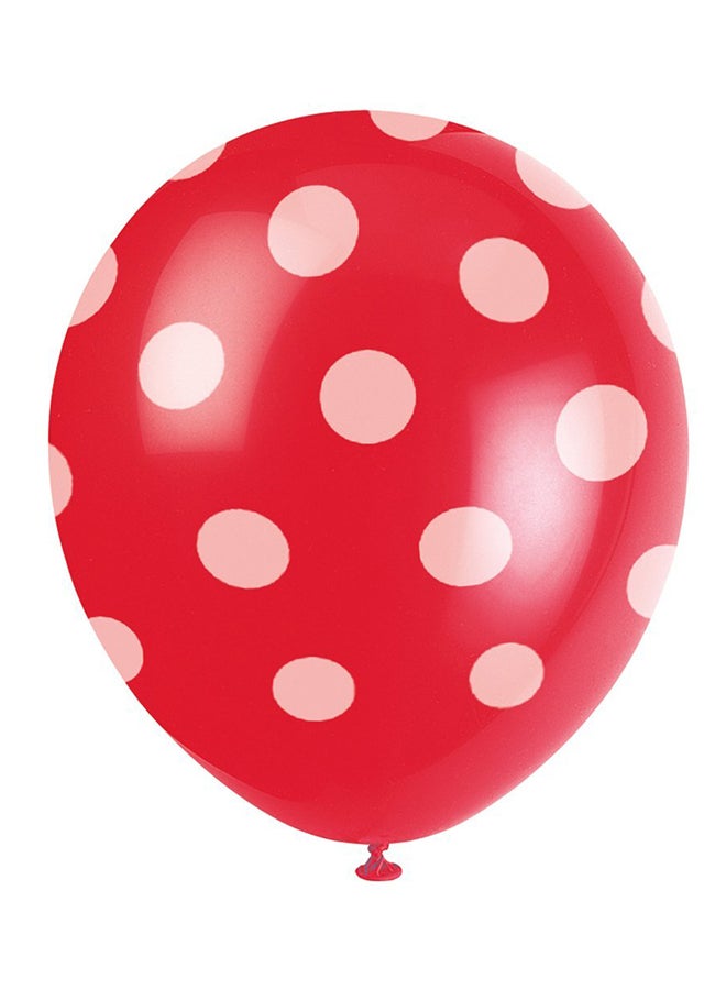 يونيك مجموعة بالونات منقطة من 6 قطع 12بوصة - Image 1