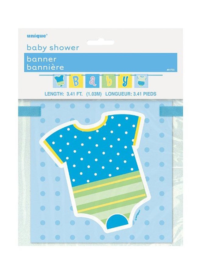 Unique Polka Dot Party Banner Blue 1.03inch 