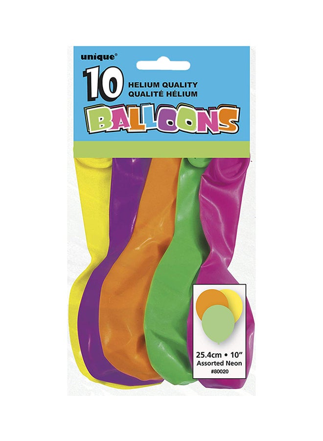يونيك مجموعة بالونات نيون من 10 قطع 30.48بوصة - Image 1