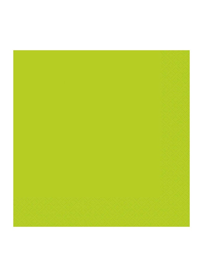 يونيك عبوة من 20 منديل مائدة للحفلات بلون أخضر نيون مقاس 6.5 × 6.5 بوصة (16.5 سم × 16.5 سم) مثالية لتقديم الوجبات الخفيفة الصغيرة أو حماية الأسطح أو مسح الانسكابات في حفلة عيد ميلاد نيون أو ورق مائدة للحفلات بنمط الثمانينيات تجعل عملية التنظيف بعد الحفلات سريعة ومريحة. 6.5 x 6.5بوصة