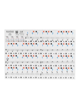 Removable Transparent Piano Keyboard Stickers For 37/ 49/ 61/ 88 Key Keyboards I3532-D With I3532-D - v1550119382/N20982292A_1