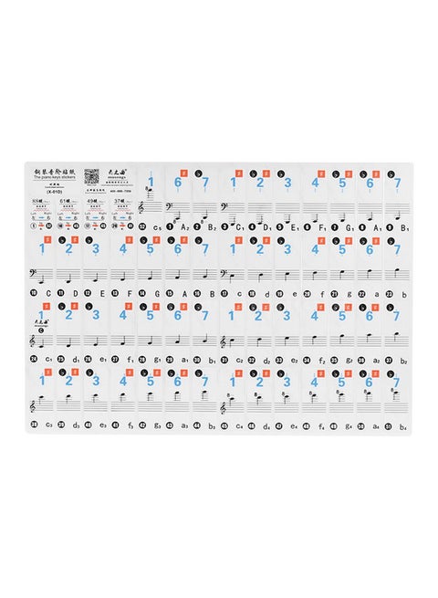 Removable Transparent Piano Keyboard Stickers For 37/ 49/ 61/ 88 Key Keyboards I3532-D With I3532-D