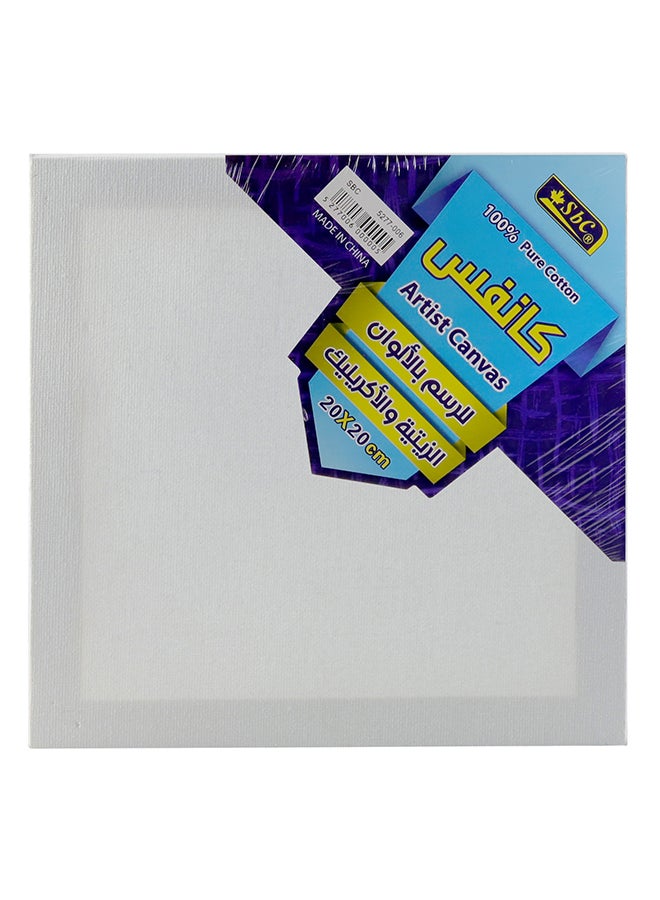 SBC - Cotton Artist Canvas Sheet 20x20cm White - Image 1
