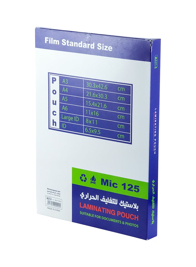 SBC - A4 Size Laminating Pouches, Pack Of 100 Clear - Image 1