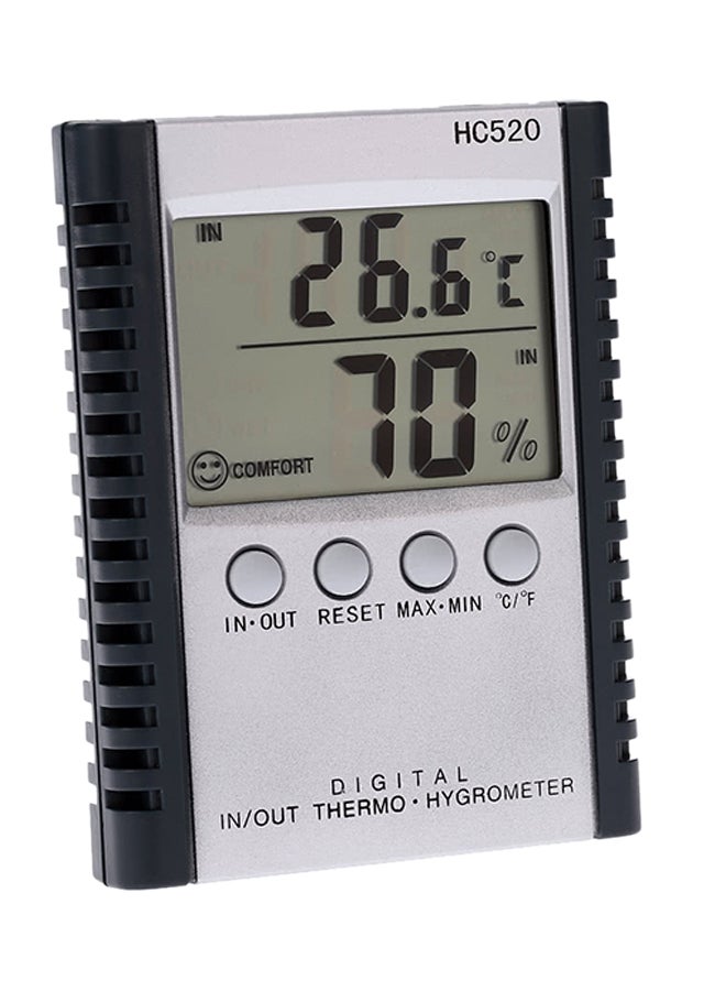 ميزان حرارة رقمي بشاشة LCD للأماكن المغلقة والمفتوحة رمادي - Image 1