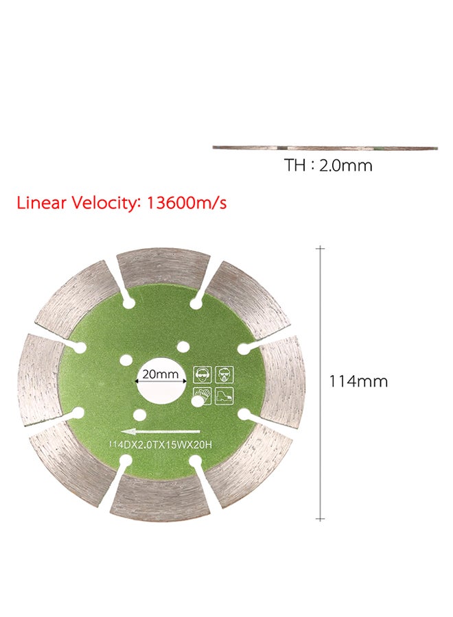 8 Cooling Holes Diamond Cutting Disc Saw Blade Green - Image 2
