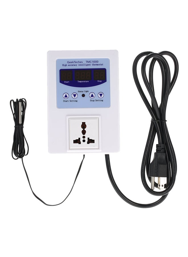 Geekteches LED Digital Intelligent Pre-Wired Temperature Controller White 140x98x44mm  - Image 3