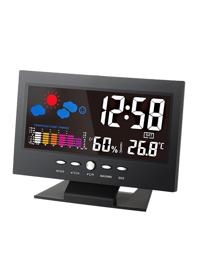 Generic LCD Digital Temperature Humidity Meter Black 10.5x6.5x1.5cm  - Image 1
