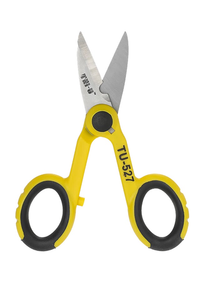 TNI-U Steel Shears Cut/Strip Electrical Wire With Wire Cutting Notch Yellow/Silver/Black 14.5centimeter  - Image 1