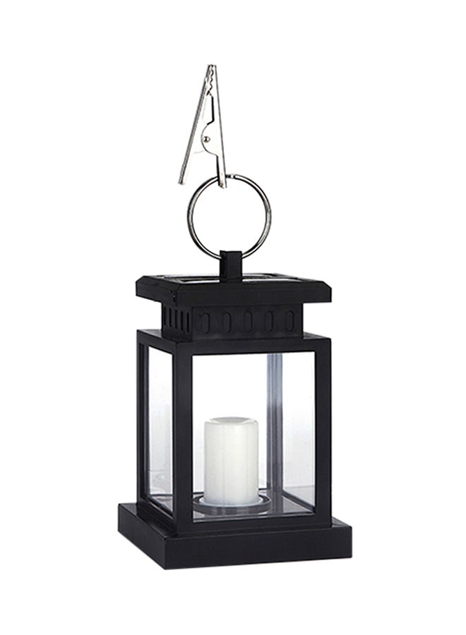 مصباح يعمل بالطاقة الشمسية بإضاءة بيضاء LED دافئة ومزودة ببطارية تعمل بالطاقة الشمسية متعددة البلورات أسود 8.8x8.8x12.5سم - Image 1