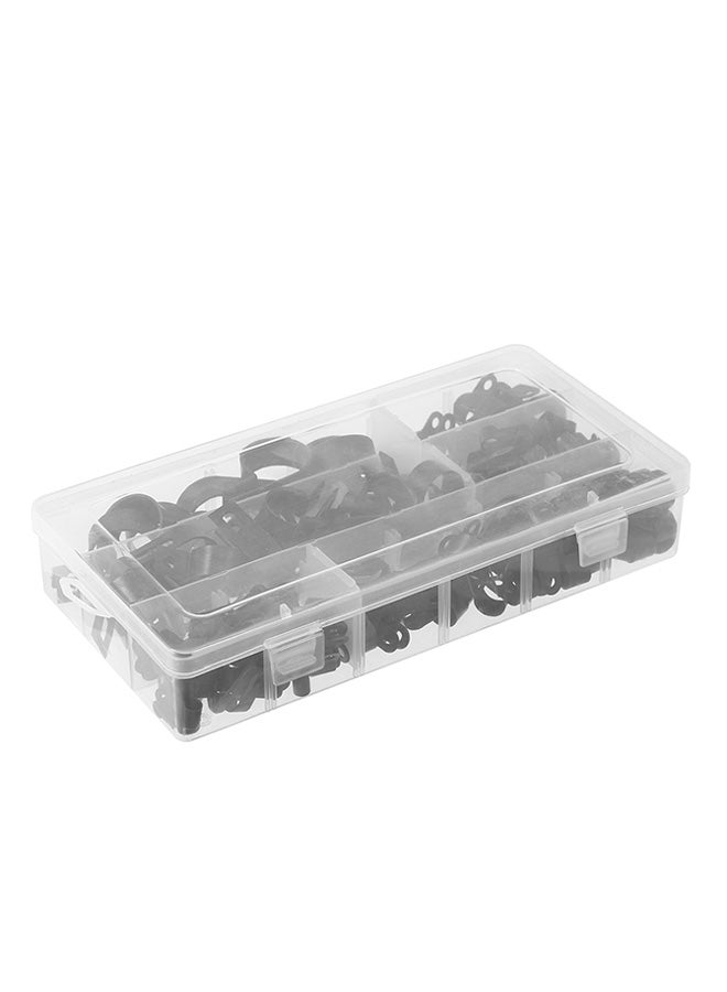 200-Piece Nylon Wire Cable Clamp Black 24.5x12x4.2cm - Image 3