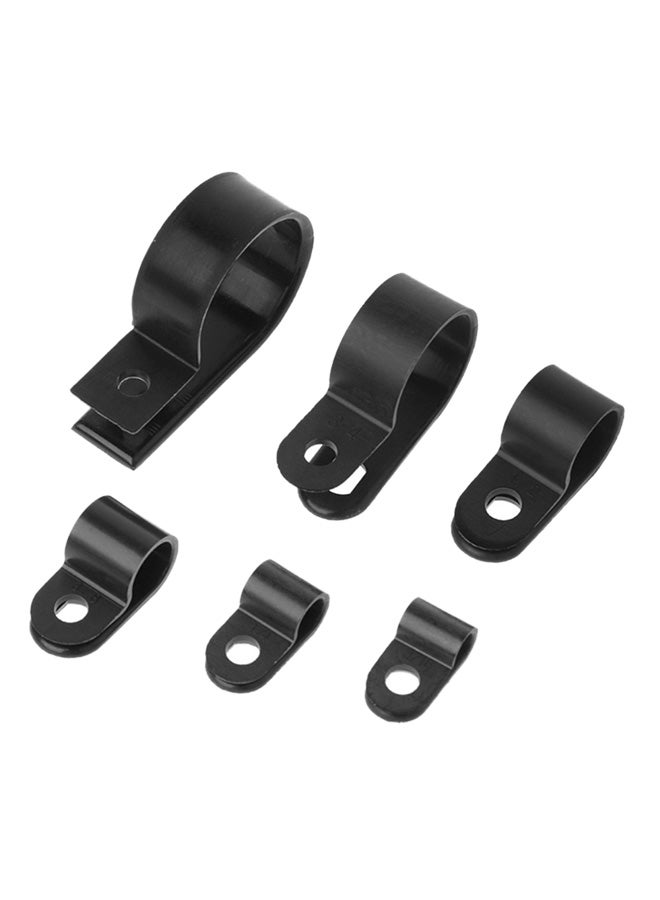 200-Piece Nylon Wire Cable Clamp Black 24.5x12x4.2cm - Image 2