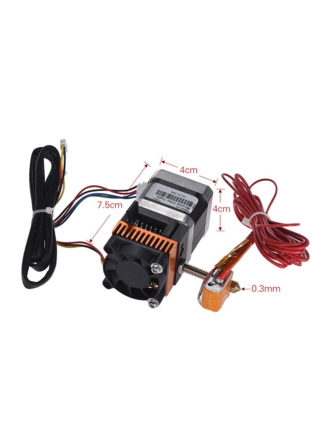 Extruder Kit MK8 3D Printer With Stepping Motor Fan Black 7.5x4x4cm - Image 3