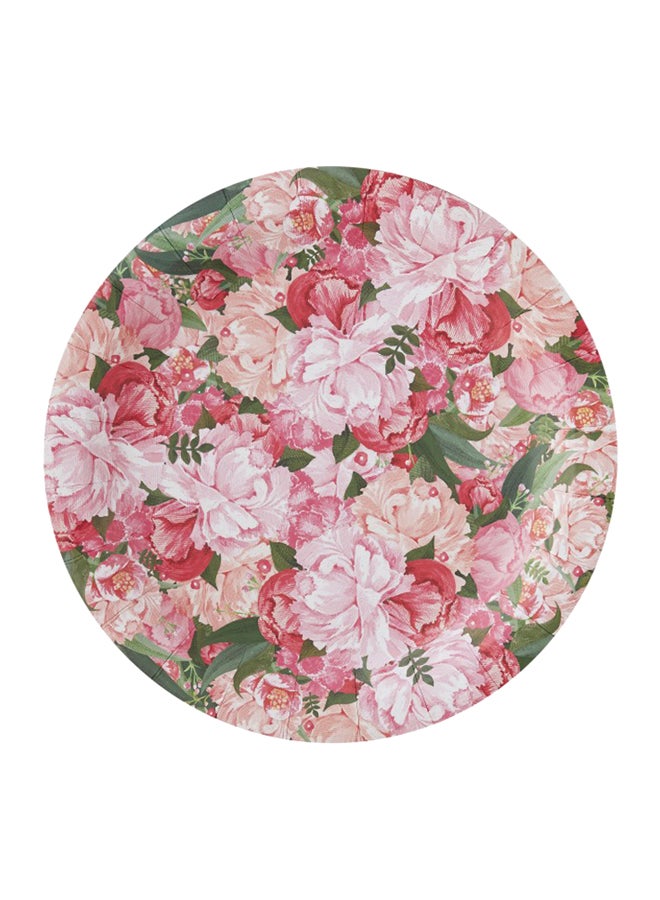 Ginger Ray Boho Floral Paper Plates 11 x 22cm 