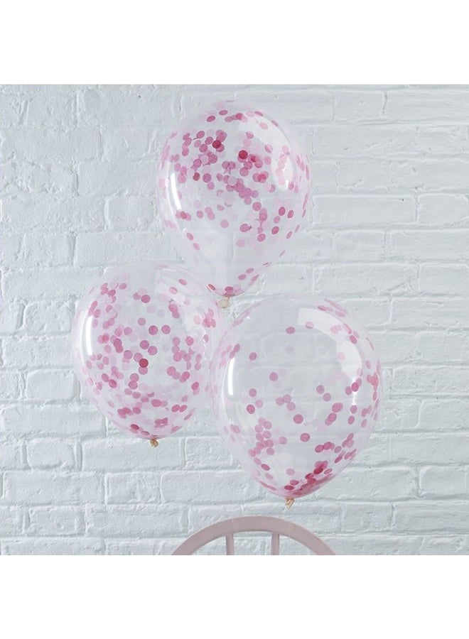 Ginger Ray 5-Piece Confetti Party Balloons 12cm - Image 2