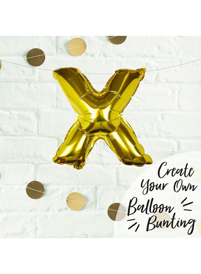 Ginger Ray Alphabet X Shape Foil Balloon 16inch - Image 2