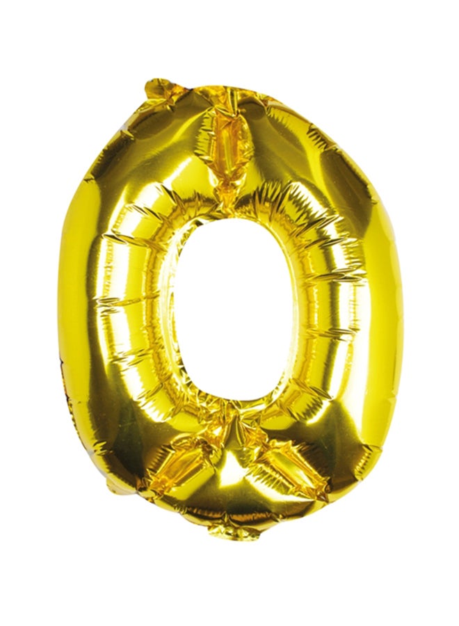 Ginger Ray 16-Inch Foil Number 0 Balloon 10 x 19cm - Image 1