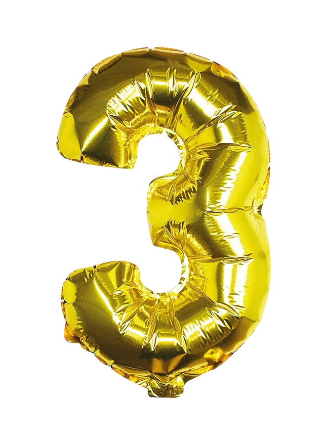 Ginger Ray 16-Inch Foil Number 3 Balloon - Image 1