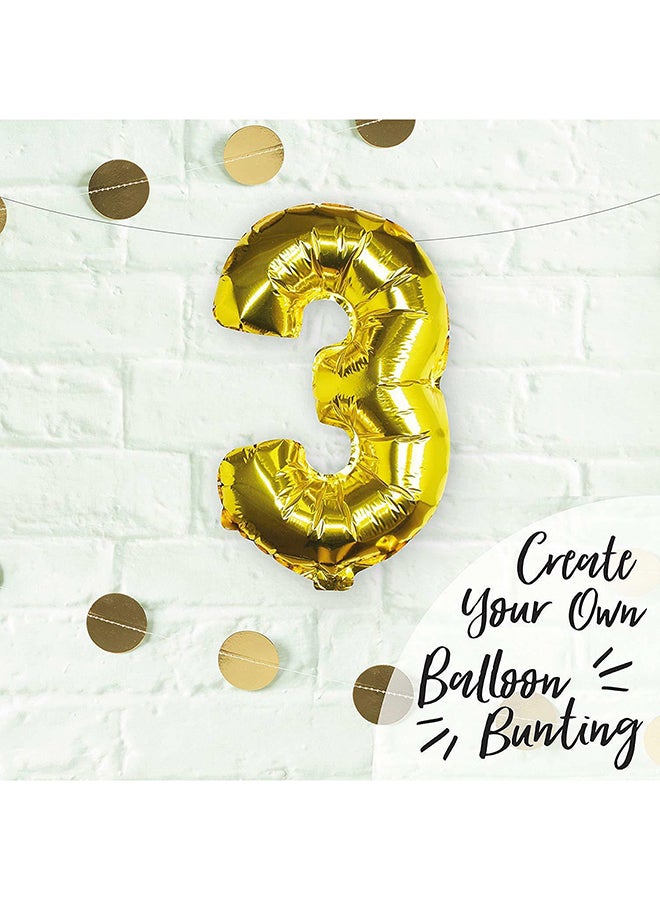 Ginger Ray 16-Inch Foil Number 3 Balloon - Image 2