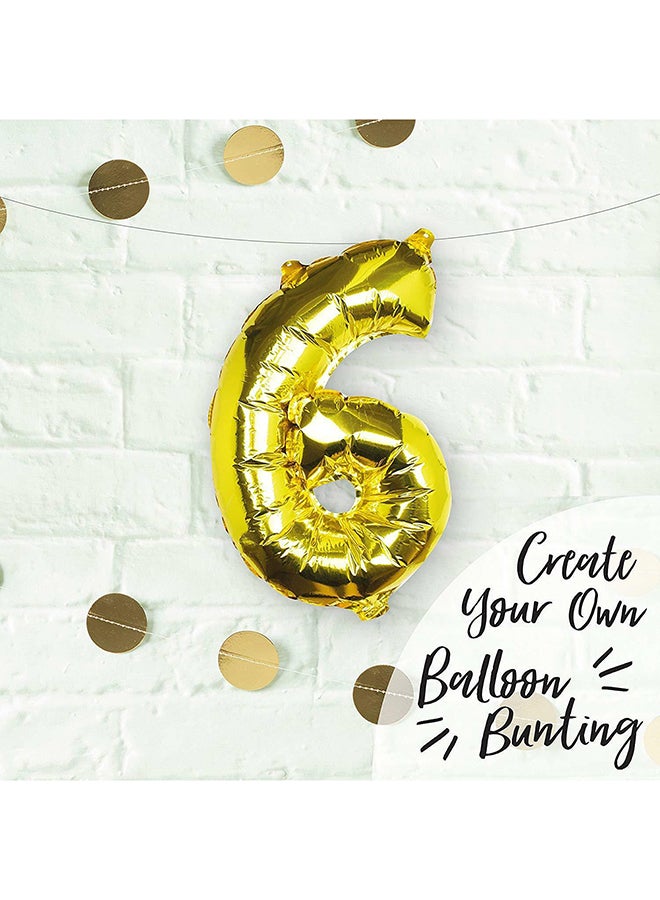 Ginger Ray 16-Inch Foil Number 6 Balloon - Image 2