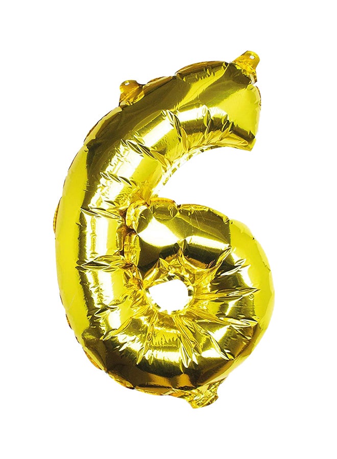 Ginger Ray 16-Inch Foil Number 6 Balloon - Image 1