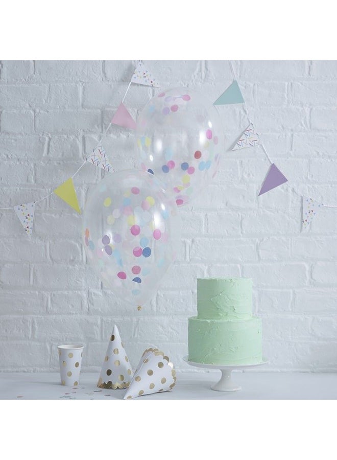 Ginger Ray 5-Piece Pick And Mix Confetti Filled Party Balloon Set PM-198 33cm - Image 2