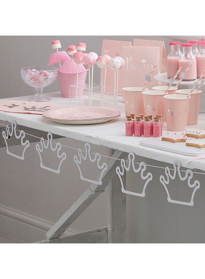 Ginger Ray Princess Glitter Bunting 22 x 22cm - Image 2