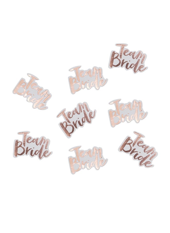 جينجر راي قصاصات ورق ملونة بنمط مطبوع لعبارة "Team Bride" باللون الوردي - Image 1