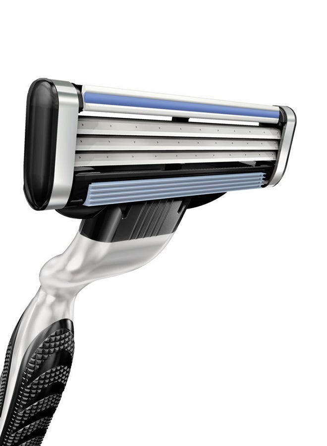 Gillette Mach3 Razor Refill Cartridges, 8 Count Blue/Silver - Image 3