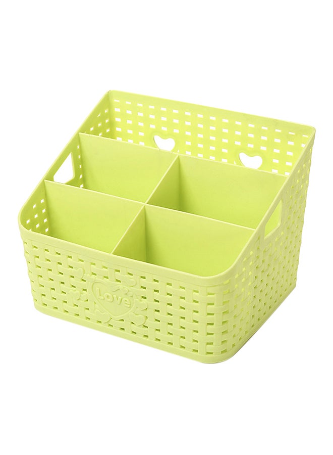 شاربدو سلة تنظيم بلاستيكية من 5 فتحات أخضر 19.3x16x14سم