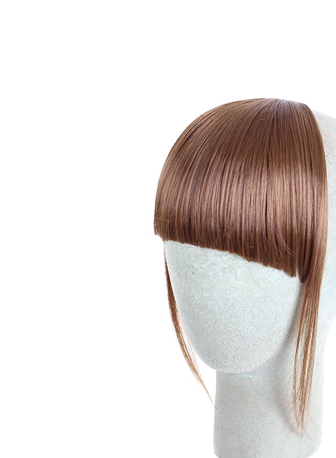 شاربدو شعر مستعار بتصفيفة غرة قصيرة منسدلة بني 30سم - Image 2