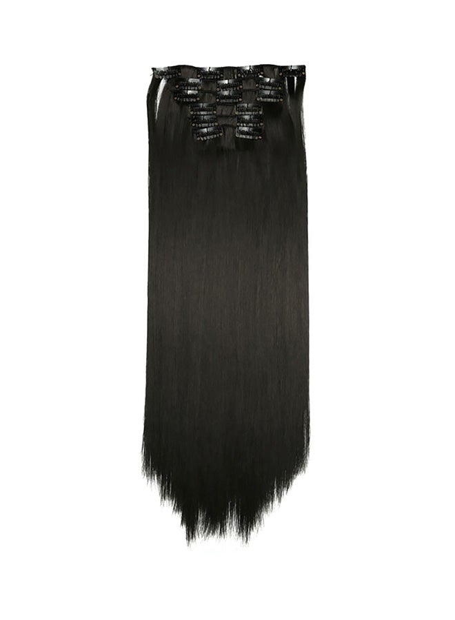 شاربدو وصلة شعر طويلة مسترسلة مزودة بمشبك أسود 61سم