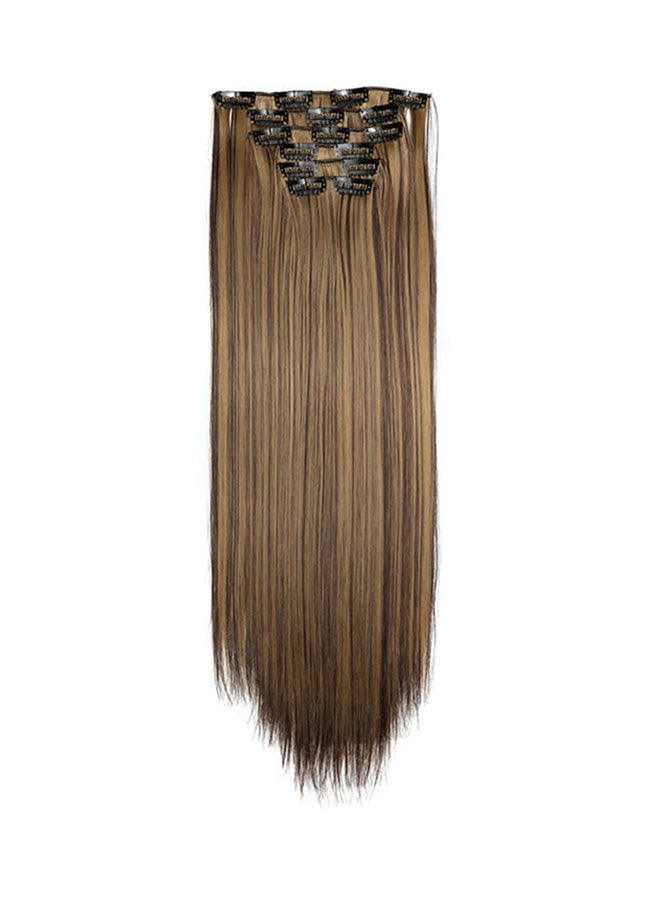 Sharpdo Long Straight Clip-In Hair Extension Brown 61cm