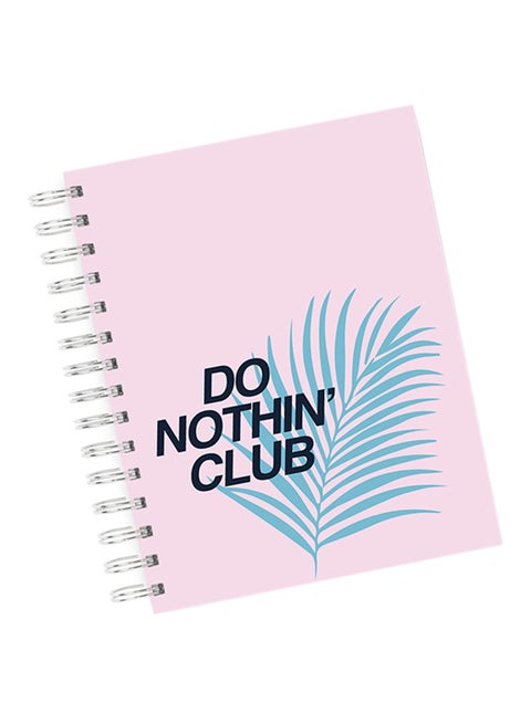 A4 Do Nothin' Club Notebook Pink/Blue