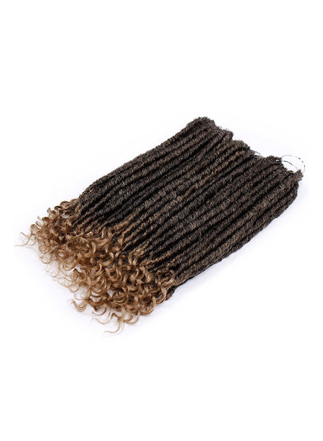 شاربدو مجموعة شعر مستعار مضفر مصنوع من ألياف صناعية 6 قطع بني 6 x 41سم - Image 2