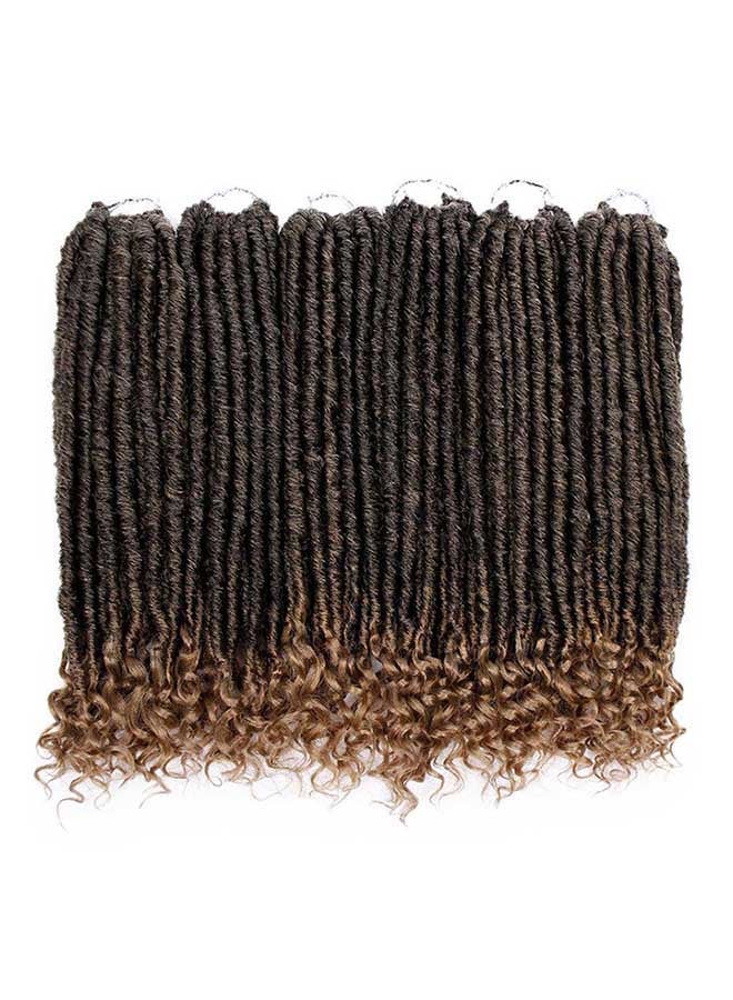 شاربدو مجموعة شعر مستعار مضفر مصنوع من ألياف صناعية 6 قطع بني 6 x 41سم - Image 4