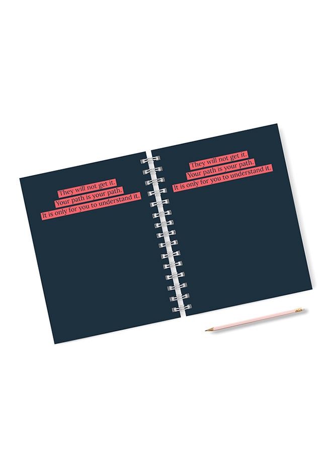A4 Motivation Go Along Notebook Blue