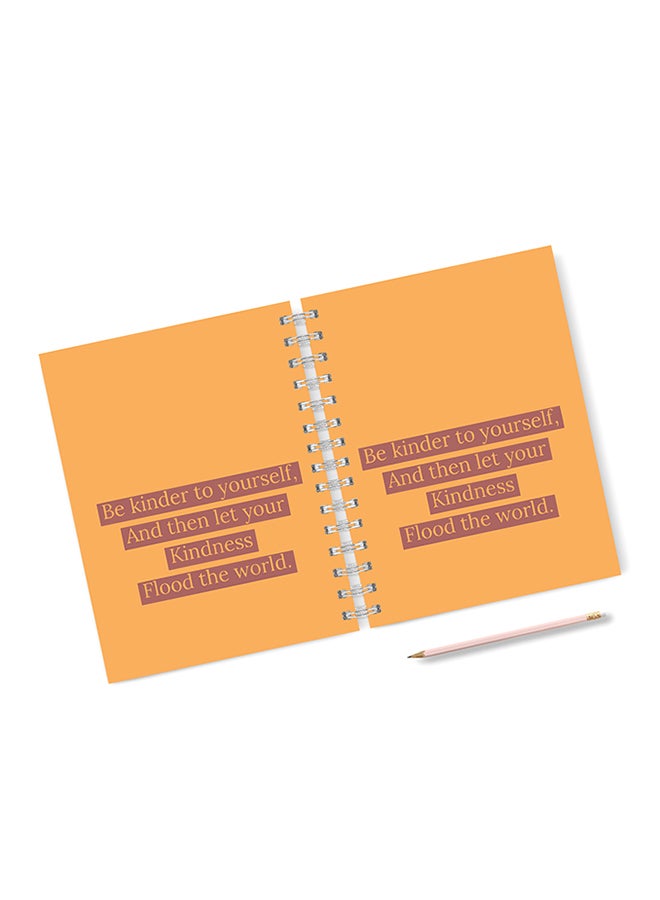 A4 Kind Yourself Flood The World Positive Notebook Beige