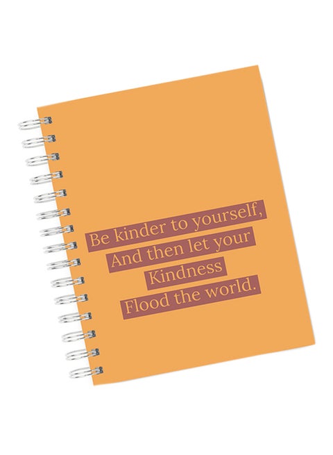A4 Kind Yourself Flood The World Positive Notebook Beige