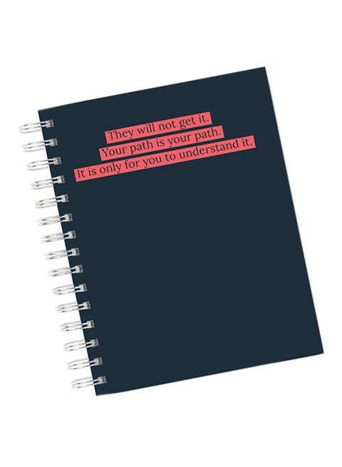 A4 Motivation Go Along Notebook Blue