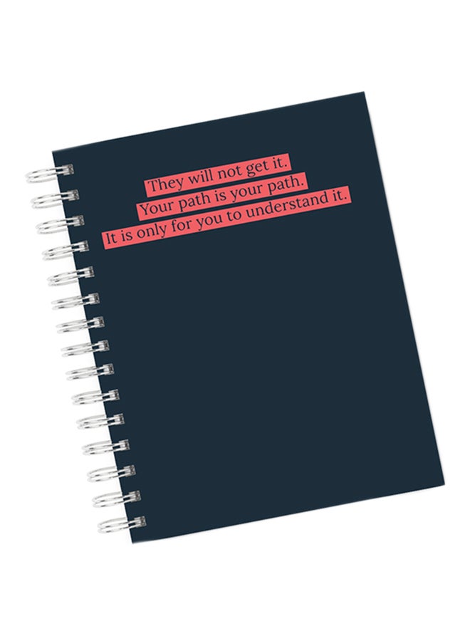 A4 Motivation Go Along Notebook Blue