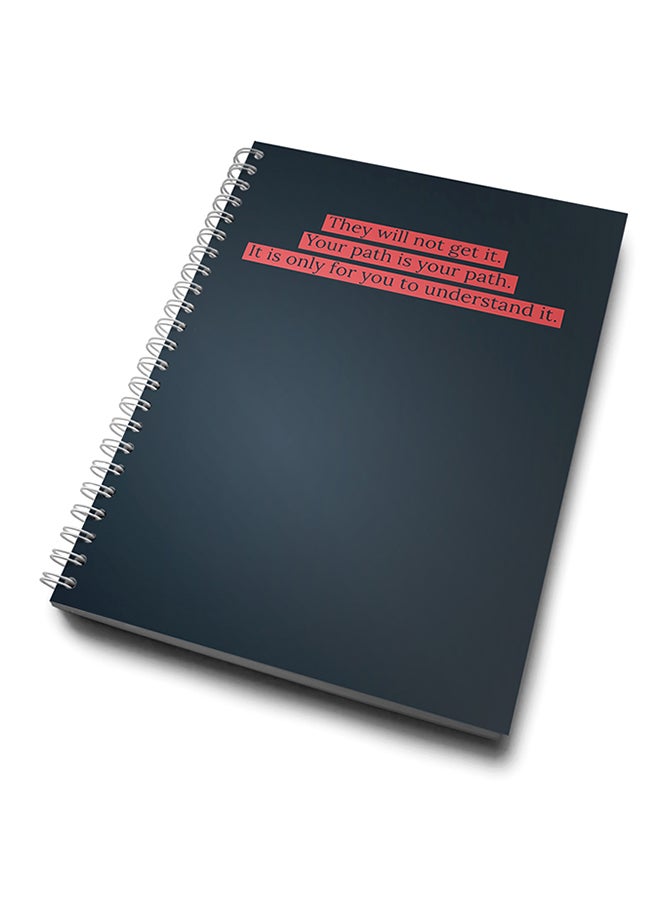 A4 Motivation Go Along Notebook Blue