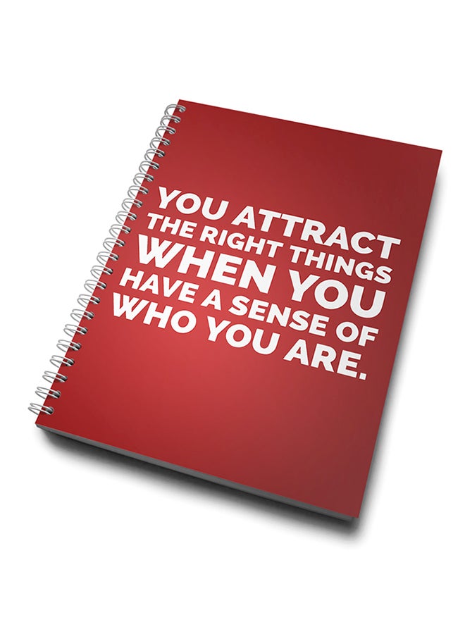 A4 Your Self Attract Know Notebook Red