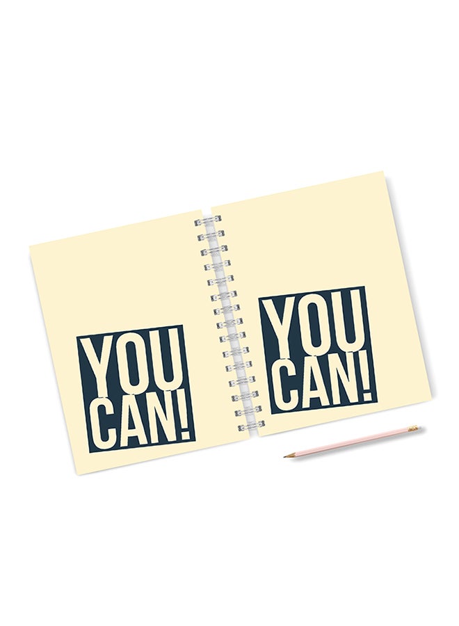 A4 You Can! Motivation Notebook Beige
