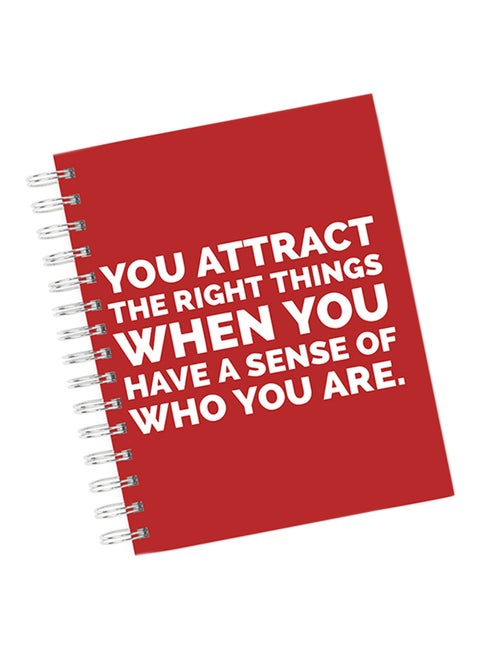 A4 Your Self Attract Know Notebook Red