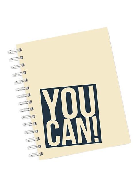A4 You Can! Motivation Notebook Beige