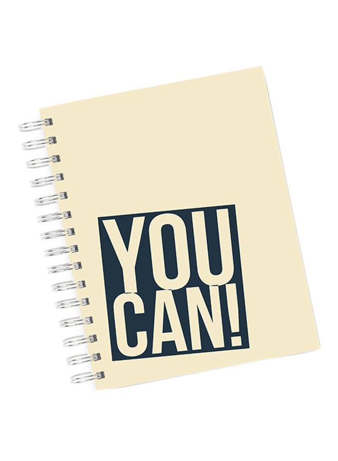 A4 You Can! Motivation Notebook Beige