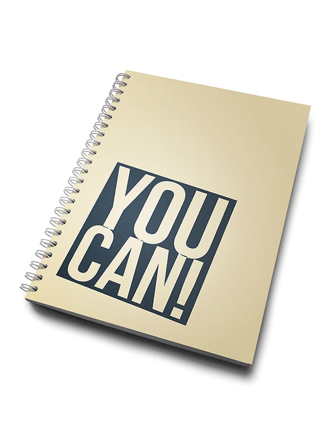 A4 You Can! Motivation Notebook Beige